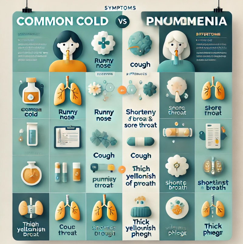 감기 폐렴 차이
