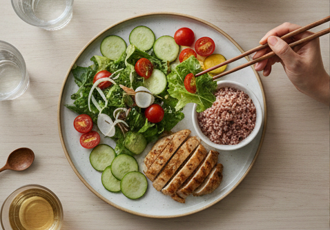 혈당 관리를 위한 식사 순서 식이섬유 단백질 탄수화물 다이어트 식단