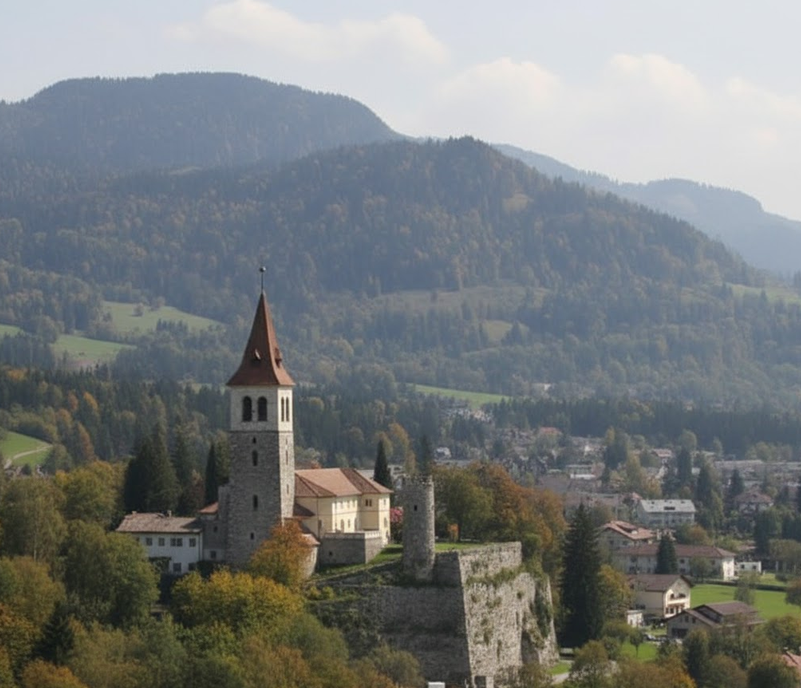 화롭게 자리 잡은 마을과 견고한 성 - 평온한 일상